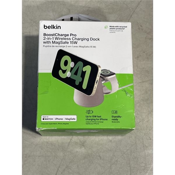 BELKIN BOOSTCHARGE PRO 2 IN 1 WIRELESS CHARGING DOCK WITH MAGSAFE
