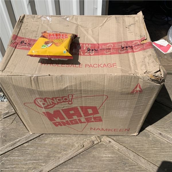 BOX OF BINGO MAD ANGLES CHIPS 80 BAGS X 44G BB 08/2026