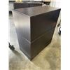 Image 4 : BLACK 2 DOOR AND 1 DRAWER DROP FILE CUPBOARD