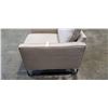 Image 3 : MODERN BEIGE FABRIC ARMCHAIR