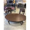 Image 1 : MODERN WOODEN COFFEE WITH AND 2 MATCHING SIDE TABLES