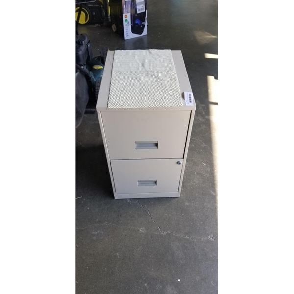 SMALL 2 DRAWER METAL FILING CABINET
