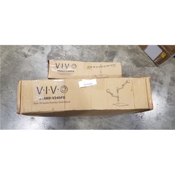 2 VIVO DUAL MONITOR DESK STANDS