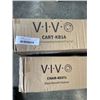 Image 2 : VIVO BLACK FREESTANDING KEYBOARD TRAY CART AND VIVO BLACK RETORFIT FOOTREST
