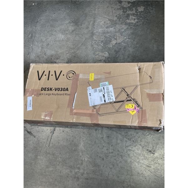 VIVO BLACK LARGE  KEYBOARD RISER AND SINGLE TOP DESK RISER