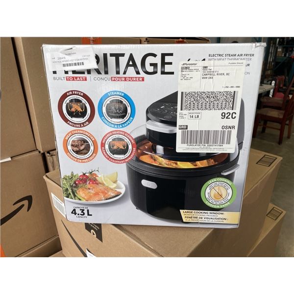 HERITAGE INFRARED 4.5QT STEAM AIR FRYER - TESTED WORKING, RETAIL $299