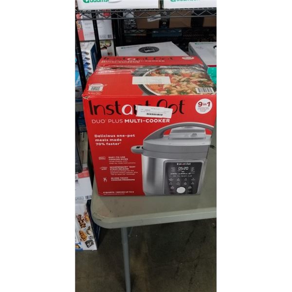 INSTANT POT DUO PLUS 9-IN-1 6QT ELECTRIC PRESSURE COOKER - TESTED WORKING, RETAIL $199