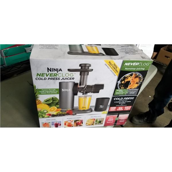 NINJA NEVERCLOG COLD PRESS JUICER - TESTED WORKING, RETAIL $189
