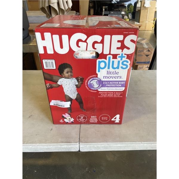 NEW BOX OF HUGGIES LITTLE MOVERS SIZE 4 DIAPERS