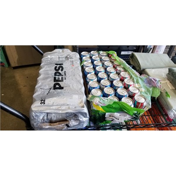 PARTIAL CASE OF PEPSI AND CASE OF MOUNTAIN DEW VARIETY PACK
