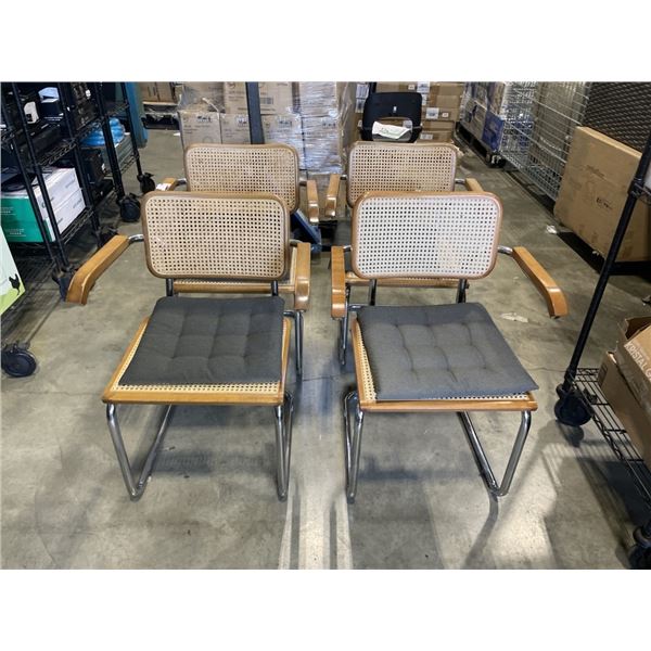 4 MCM WALNUT CHAIRS