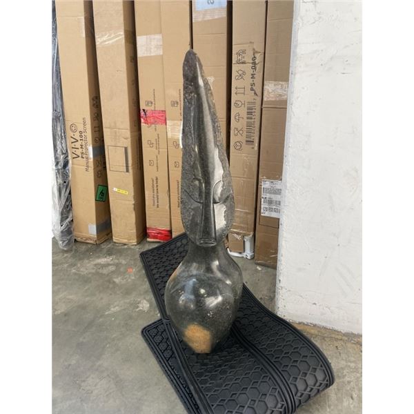HEAVY STONE CARVING - 32 INCHES TALL
