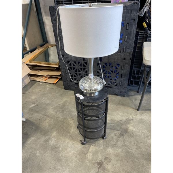 TABLE LAMP AND METAL 3-TIER BASKET ORGANIZER
