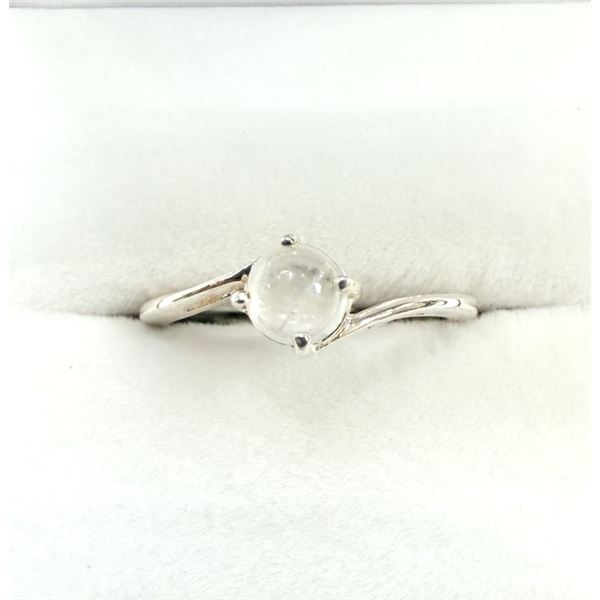 STERLING SILVER NATURAL MOONSTONE RING, SIZE 6.5, W/A $400.00.