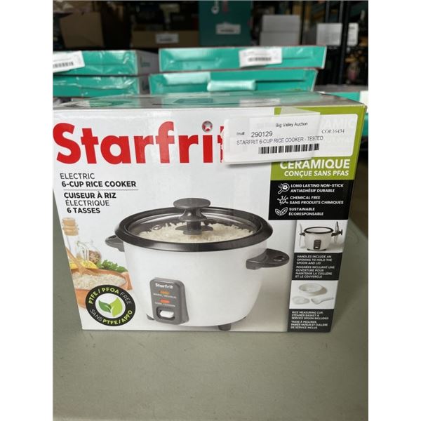 STARFRIT 6-CUP RICE COOKER - TESTED WORKING