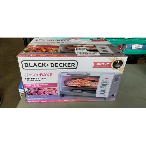 BLACK & DECKER 4-SLICE AIR FRY TOASTER OVEN - TESTED WORKING, RETAIL $179