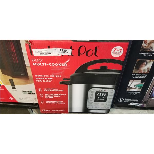 INSTANT POT DUO PLUS V5 7-IN-1 8QT ELECTRIC PRESSURE COOKER - TESTED WORKING, RETAIL $179