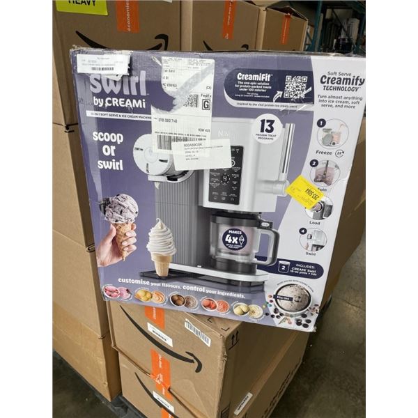 NINJA CREAMI SWIRL ICE CREAM MAKER - TESTED WORKING, RETAIL $429
