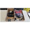 Image 1 : 2 BOXES OF WALKIE TALKIES, CHARGE CORDS, AND CABLES