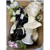 Image 6 : 2 BOXES OF DECOR AND GLASS SHELF