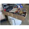 Image 1 : BOX OF MISC ITEMS - HEAT PACKS, PHOTO ALBUMS, KNEE PADS, ETC