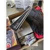Image 4 : BOX OF MISC ITEMS - HEAT PACKS, PHOTO ALBUMS, KNEE PADS, ETC