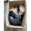 Image 1 : LARGE BOX OF MENS BOOTS AND LADIES SLIPPERS