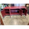 Image 2 : RED WOODEN ENTERTAINMENT CENTER TABLE