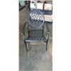 Image 3 : LAZY SUSAN LARGE PATIO TABLE WITH GLASS TOP,  AND 4 METAL PATIO CHAIRS