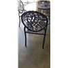Image 4 : LAZY SUSAN LARGE PATIO TABLE WITH GLASS TOP,  AND 4 METAL PATIO CHAIRS