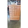 Image 1 : 6 DRAWER DRESSER WITH DOOR AND SHELF