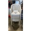 Image 1 : 8 STACKING PLASTIC PATIO CHAIRS