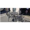 Image 1 : METAL PATIO TABLE W/ 4 CHAIRS