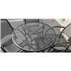 Image 3 : METAL PATIO TABLE W/ 4 CHAIRS