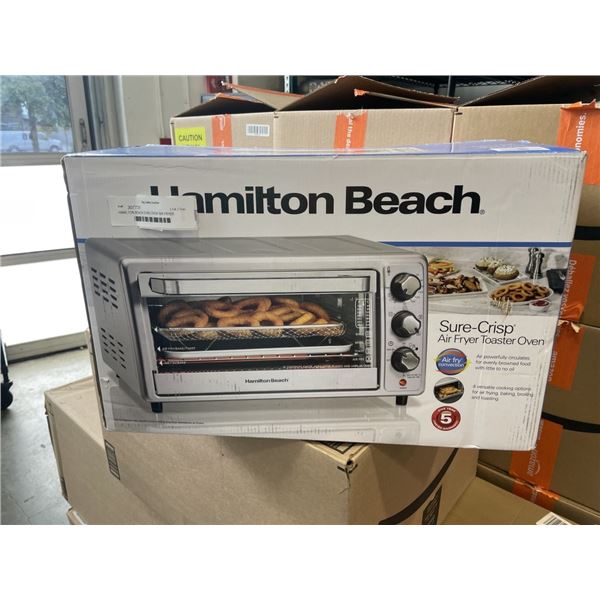 HAMILTON BEACH SURE CRISP AIR FRYER TOASTER OVEN - TESTED WORKING