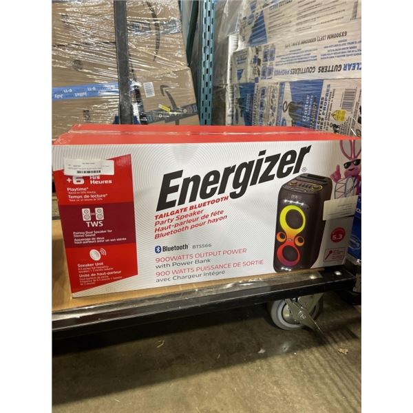 ENERGIZER TAILGATE BLUETOOTH PARTY SPEAKER W/ POWER BANK AND WIRELESS MIC (BT566) - TESTED WORKING, 