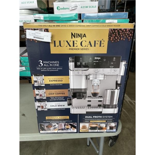 NINJA LUXE CAFE PREMIER SERIES 3-IN-1 ESPRESSO MACHINE W/ FROTHER AND GRINDER - TESTED WOKRING, RETA