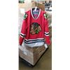 Image 1 : REEBOK CHICAGO BLACKHAWKS ADULT PREMIER JERSEY, RETAIL $160
