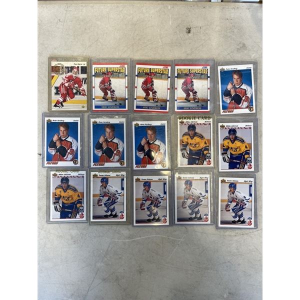 LOT OF 15 HOCKEY STAR ROOKIE CARDS
