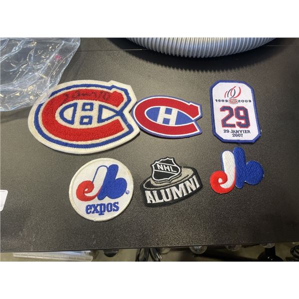 MONTREAL EXPOS AND CANADIENS LOT W/ HENRI RICHARD TWICE SIGNED CREST