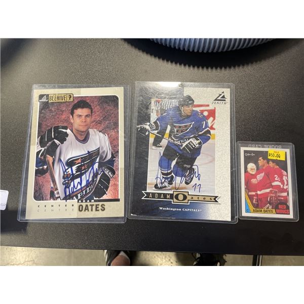ADAM OATES OPC ROOKIE AND 2 SIGNED BEEHIVE AND ZENITH CARDS