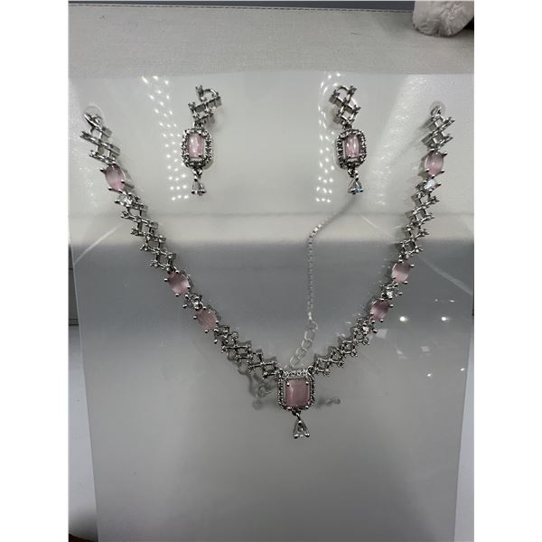 Brand New American Diamond Necklace With Earrings.