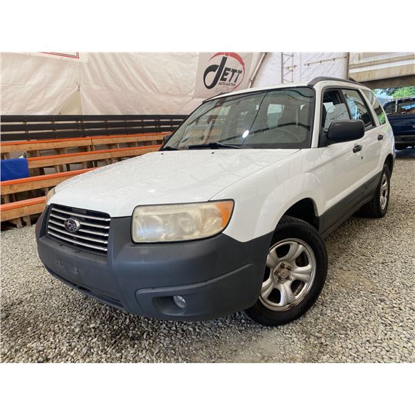 PARKSVILLE - 2007 SUBARU FORESTER WHITE 246044 KMS - B707792
