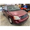 Image 9 : PARKSVILLE - 2007 FORD FREESTAR RED 80406 KMS - PA06534