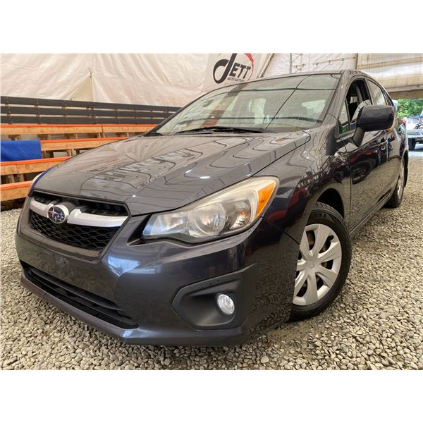 PARKSVILLE - 2013 SUBARU IMPREZA GREY 214227 KMS - B800172