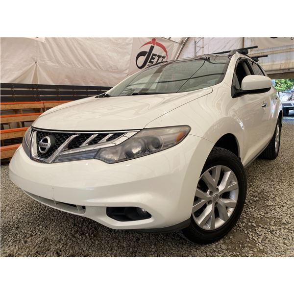 PARKSVILLE - 2013 NISSAN MURANO WHITE 204040 KMS - D300534