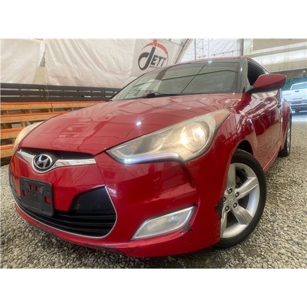 PARKSVILLE - 2012 HYUNDAI VELOSTER RED 197188 KMS - D024843
