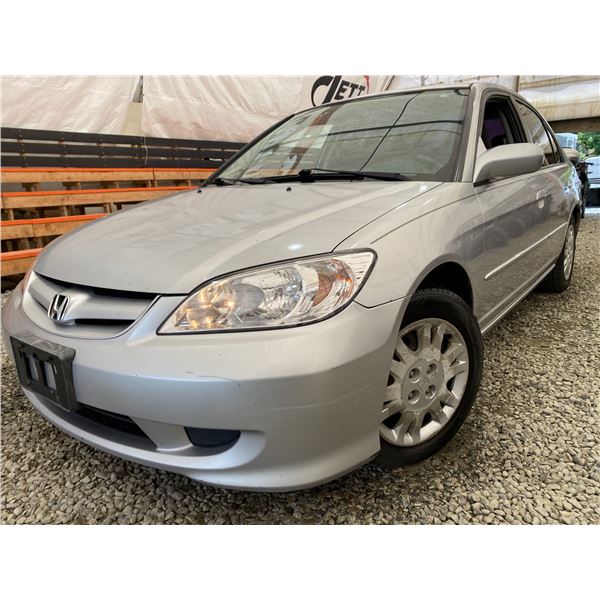 PARKSVILLE - 2004 HONDA CIVIC GREY 429755 KMS - D929555