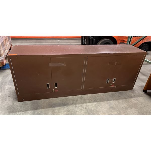 Long 4-Door Cabinet 77" x 18" x 28"H