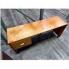 Image 2 : Wooden Desk w/ Single Drawer on Wheels 62" x 18" x 26"H